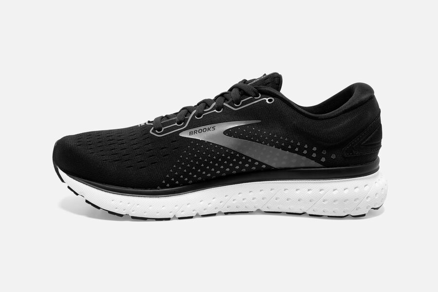 Brooks Israel Glycerin 18 Road Running Shoes Mens - Black/White - DAY-761539